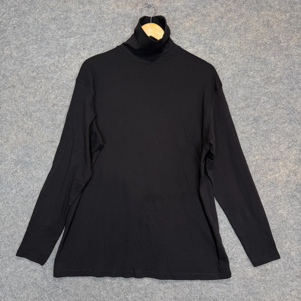 James Pringle Turtleneck Long Sleeve Shirt‎ Mens XL Extra Large Black Knit NEW